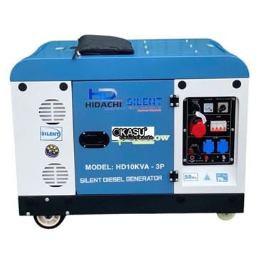 may phat dien 9kw hidachi hd-10kva-3 (220v va 380v) hinh 1