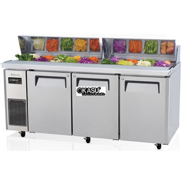 ban salad 3 canh inox turbo air khr18-3 1m8 hinh 1