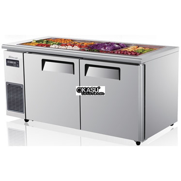 ban salad 2 canh inox turbo air ksr15-2 1m5 hinh 1