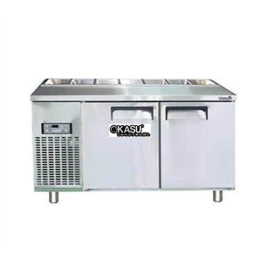 ban mat salad 1m5 happys hwi-1500s-h half khay co quat hinh 1