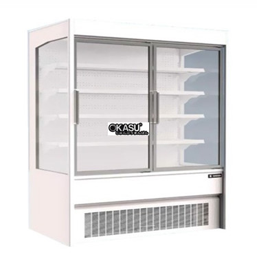 tu mat sieu thi cua kinh sanden intercool ssd-1212i hinh 1