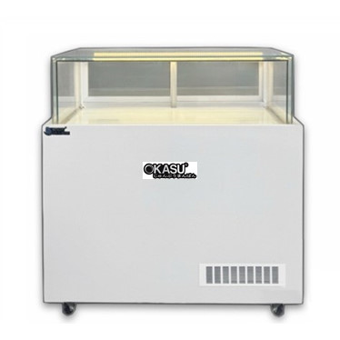 tu banh kem kinh vuong 1 tang snow village gb-350-4l-z1 1m5 hinh 1