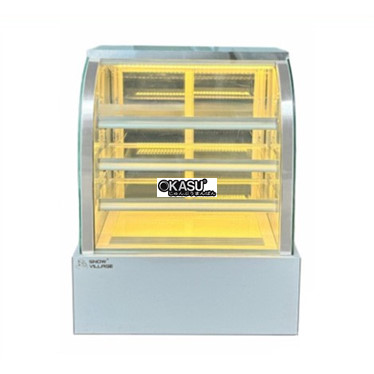 tu banh kem mini de ban kinh cong 4 tang snow village gb-100.z4 0.7m hinh 1