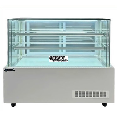 tu banh kem kinh vuong khong vien 3 tang snow village dg-1800 1m8 hinh 1