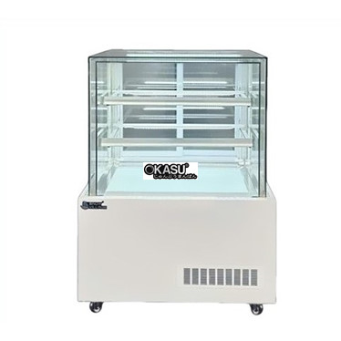 tu banh kem kinh vuong khong vien 3 tang snow village dg-900 0.9m hinh 1