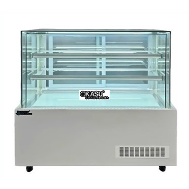 tu banh kem kinh vuong khong vien 3 tang snow village dg-1500 1m5 hinh 1