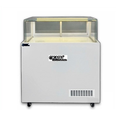 tu banh kem kinh vuong 1 tang snow village gb-300-4l-z1 1m2 hinh 1