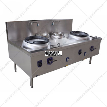 bep xao eco 2 hong dung gas co quat thoi + 2 noi nuoc egwr22b hinh 1