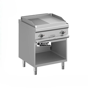 bep chien be mat dung dien, 1/2 mat phang tron, 1/2 mat phang soc duoc ma crom, co chan tu mfte77alr hinh 1