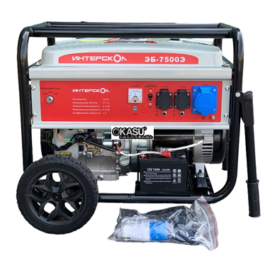 may phat dien chay xang 6kw interskol eb-7500e hinh 1