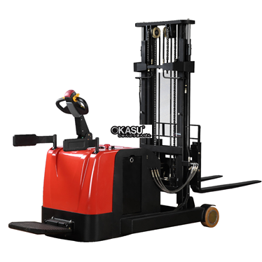 xe nang pallet dien 1.5 tan, 2 tan chieu cao nang 3m, 4m, 5m, 6m kusami  hinh 1