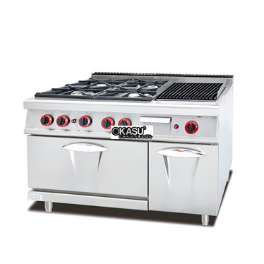 bep gas 4 hong dot + lo nuong kolner gh-799a hinh 1