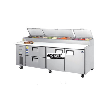 ban pizza 2 canh 2 ngan keo everest b240ps-22rrrs-e hinh 1