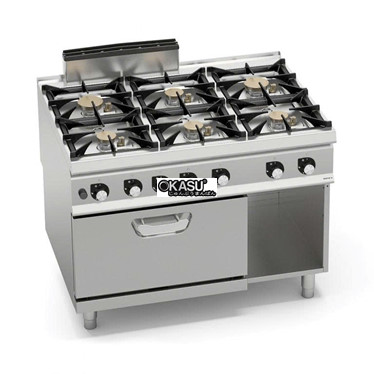 bep gas 6 bep su dung lo nuong gas 2/1 gn sg9f6psp+fg hinh 1