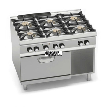 bep gas 6 bep ket hop lo nuong dien 1/1 gn sg9f6ps+fe2 hinh 1