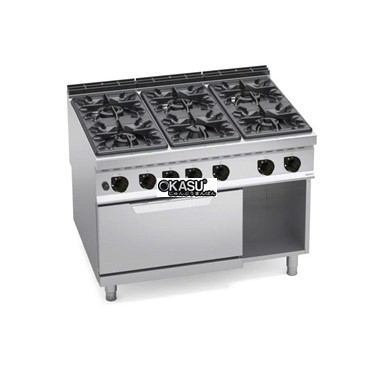 bep gas 6 bep tren lo gas lon g9f6+t hinh 1