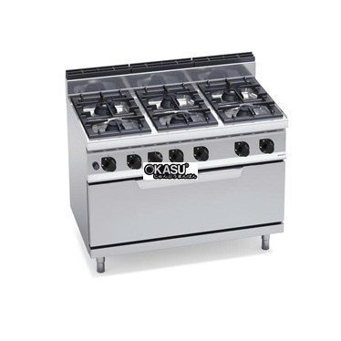 bep 6 lo voi lo nuong gas lon g7f6+t / g7f6p+t hinh 1