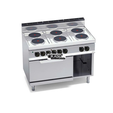 bep dien 6 mat tron voi lo nuong dien 2/1 e7p6+fe hinh 1