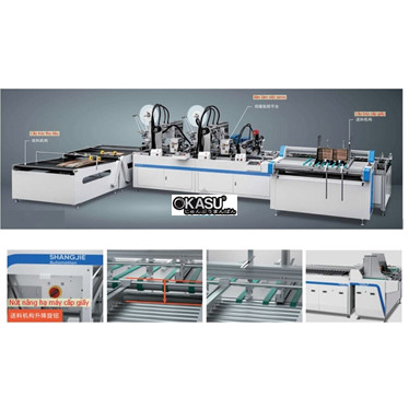 may dan bang keo 2 mat thung carton (hop carton) sj-1450wggj hinh 1