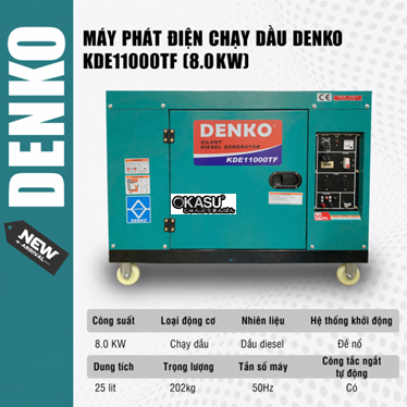 may phat dien chay dau denko - kde11000tf (8.0kw) hinh 1