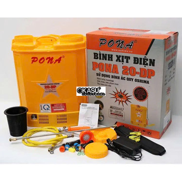 binh xit dien phun thuoc 20 lit pona 20-dp (ac qui 12v12ah) hinh 1