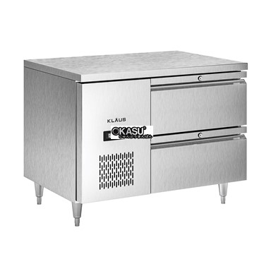 ban mat inox 2 ngan keo klaus kdc-2.1-1n hinh 1