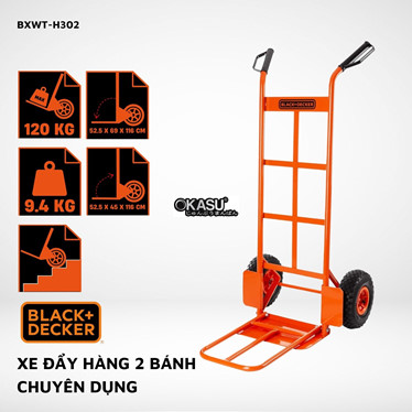 xe day hang 2 banh cao cap black and decker h302  hinh 1