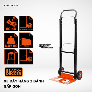 xe day hang 2 banh cao cap black and decker h305  hinh 1