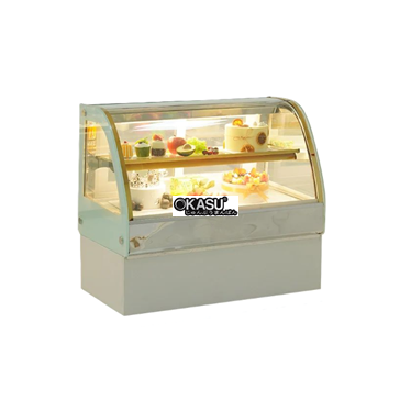 tu banh kem de ban 2 tang 90cm kinh cong s-430a hinh 1