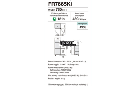 tu mat 2 canh fujimak fr7665ki (nhat ban) hinh 2