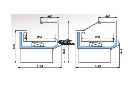 tu mat trung bay thuc an opo sme0m2-12sf hinh 3