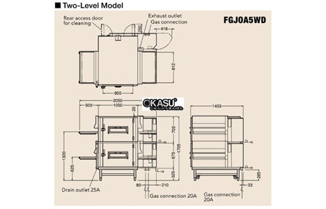 lo nuong chay gas fujimark fgjoa5wd hinh 2