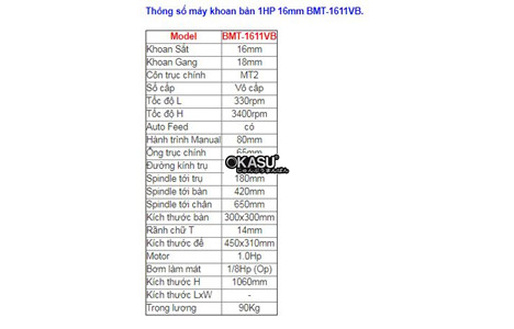 may khoan ban 1hp 16mm bmt-1611vb hinh 2