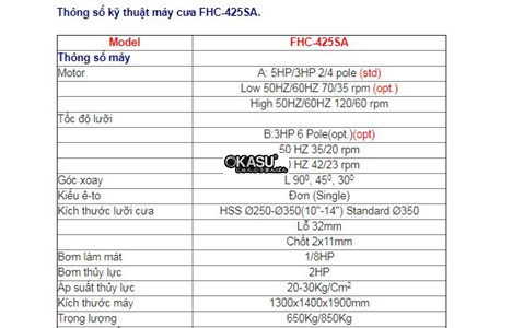 may cua dia 5hp fhc-425sa hinh 2