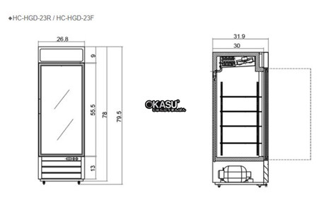 tu mat 1 canh kinh cua keo firscool hc-hgd-23r hinh 3