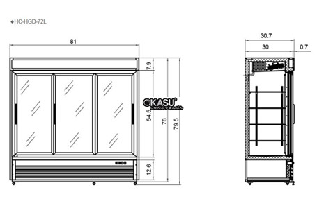 tu mat 3 canh kinh cua truot firscool hc-hgd-72l hinh 3