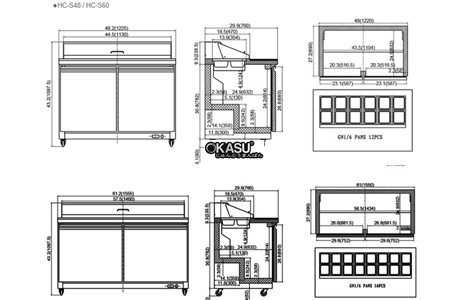 ban mat chuan bi salad, sandwich firscool hc-s48 hinh 3