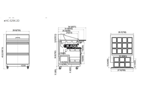 ban mat chuan bi salad, sandwich firscool hc-s29k-2d hinh 3