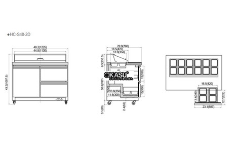 ban mat chuan bi salad, sandwich hc-s48-2d hinh 3