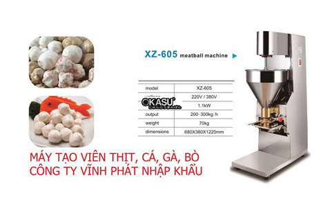 may tao vien thit lam cha ca, bo vien nang suat cao sz-605 hinh 2