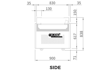 tu mat trung bay banh kem modelux 182 lit msos-1500 hinh 3