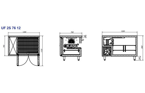 ban dong inox 2 cua turbocool 300 lit uf 2s 76 12 hinh 2