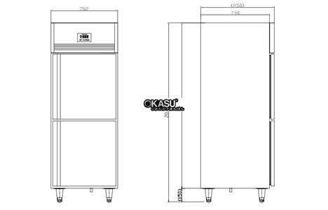  tu mat 2 canh inox kolner nkc0.5l2 (lam lanh truc tiep) hinh 2