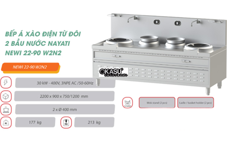 bep a xao dien tu doi 2 bau nuoc nayati newi 22-90 w2n2 hinh 2