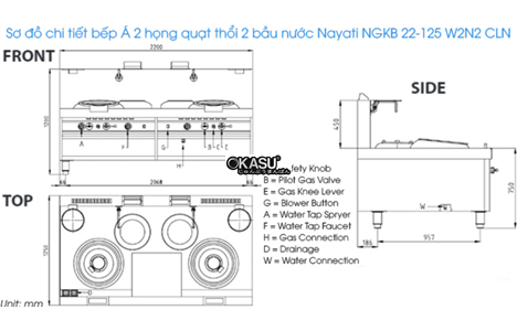 bep a 2 hong co quat thoi 2 bau nuoc nayati ngkb 22-125 w2n2 cln hinh 2
