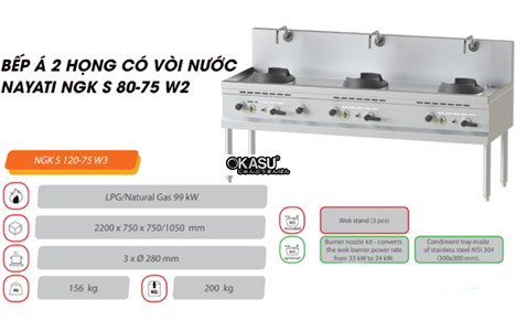 bep a 3 hong co voi nuoc nayati ngk s 120-75 w3 hinh 2