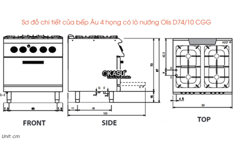 bep au 4 hong co lo nuong olis d74/10 cgg hinh 2