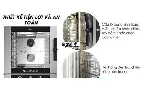 lo nuong hap da nang alphatech icgm051e 5 khay dung gas hinh 3