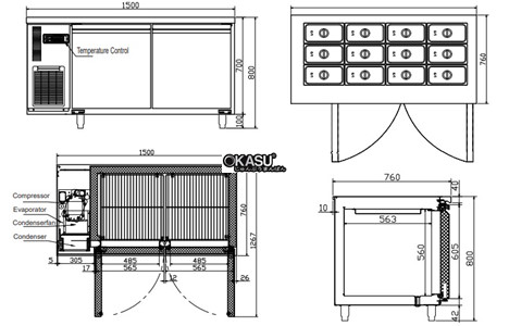 ban mat salad 2 canh hisakage cs-150p hinh 2