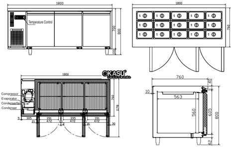 ban mat salad 3 canh hisakage cs-180w hinh 2